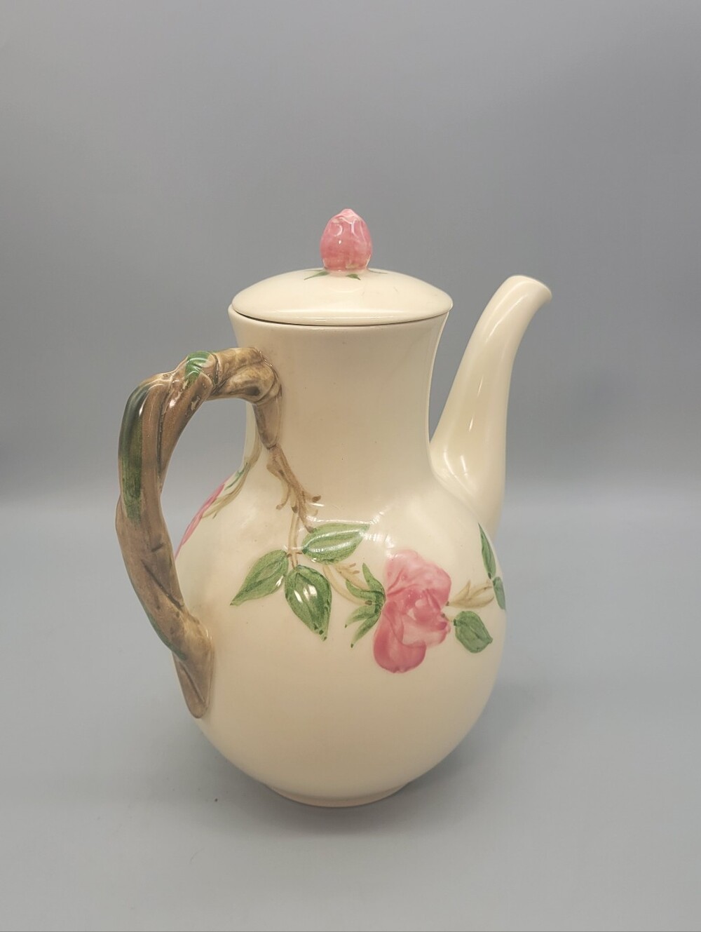 Vintage Franciscan Desert Rose Coffee Pot | USA Made California Pottery | 1950s - Picture 5 of 11